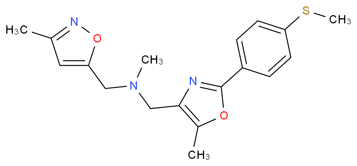 N-methyl-1-(3-methylisoxazol-5-yl)-N-({5-methyl-2-[4-(methylthio)phenyl]-1,3-oxazol-4-yl}methyl)methanamine_Molecular_structure_CAS_)