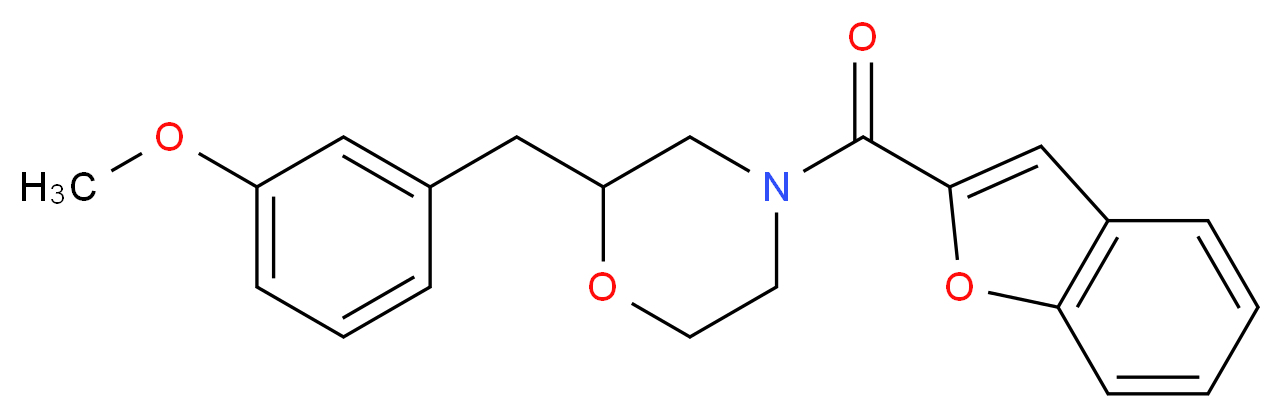 4-(1-benzofuran-2-ylcarbonyl)-2-(3-methoxybenzyl)morpholine_Molecular_structure_CAS_)