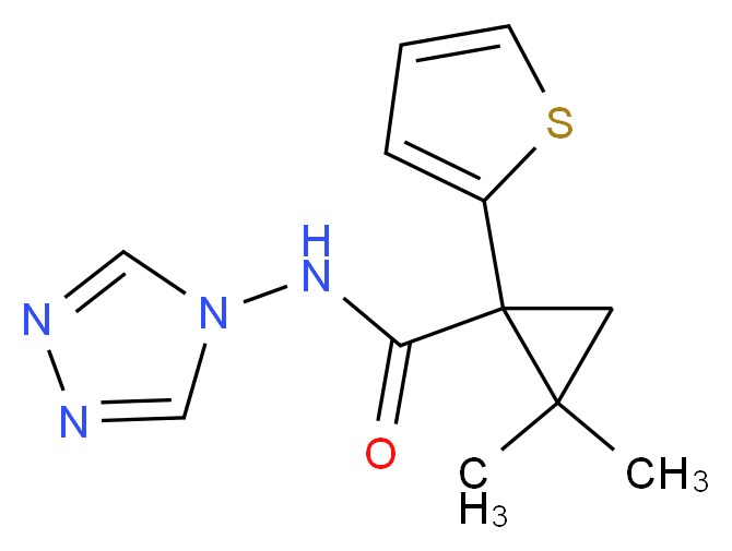2,2-dimethyl-1-(2-thienyl)-N-4H-1,2,4-triazol-4-ylcyclopropanecarboxamide_Molecular_structure_CAS_)