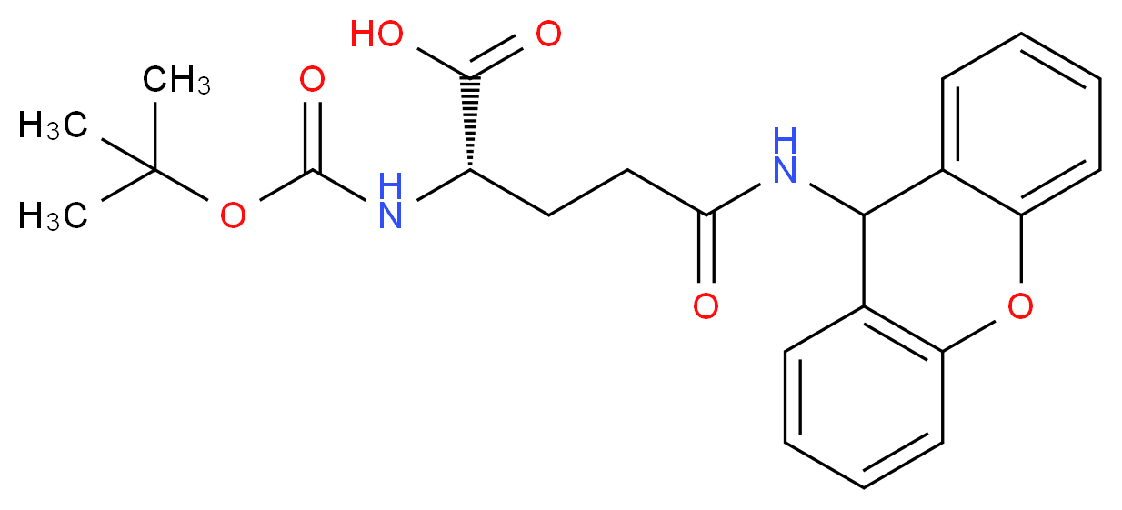 Boc-Gln(Xan)-OH_Molecular_structure_CAS_55260-24-7)
