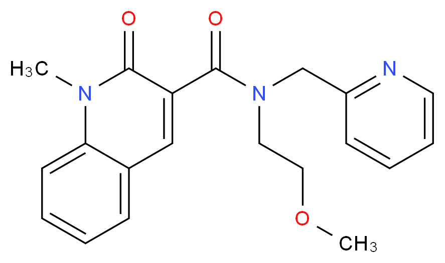 N-(2-methoxyethyl)-1-methyl-2-oxo-N-(pyridin-2-ylmethyl)-1,2-dihydroquinoline-3-carboxamide_Molecular_structure_CAS_)
