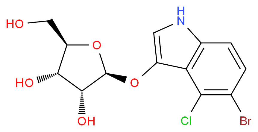 5-Bromo-4-chloro-3-indolyl β-D-ribofuranoside_Molecular_structure_CAS_518033-33-5)