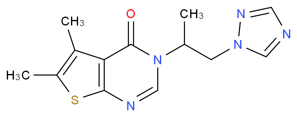 5,6-dimethyl-3-[1-methyl-2-(1H-1,2,4-triazol-1-yl)ethyl]thieno[2,3-d]pyrimidin-4(3H)-one_Molecular_structure_CAS_)