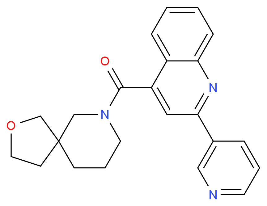 4-(2-oxa-7-azaspiro[4.5]dec-7-ylcarbonyl)-2-pyridin-3-ylquinoline_Molecular_structure_CAS_)