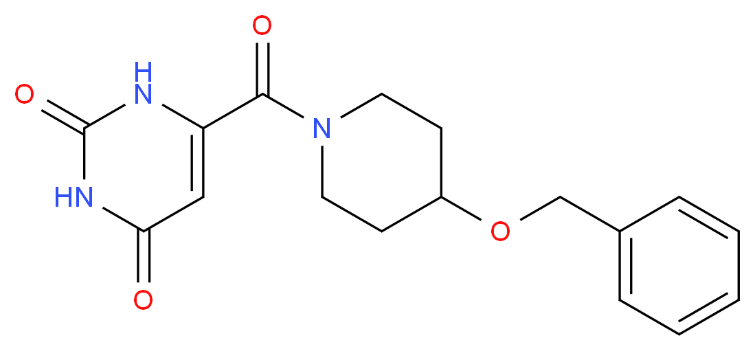 6-{[4-(benzyloxy)-1-piperidinyl]carbonyl}-2,4(1H,3H)-pyrimidinedione_Molecular_structure_CAS_)