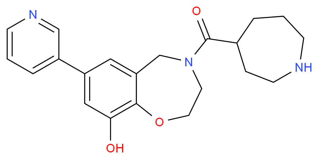 4-(azepan-4-ylcarbonyl)-7-pyridin-3-yl-2,3,4,5-tetrahydro-1,4-benzoxazepin-9-ol_Molecular_structure_CAS_)