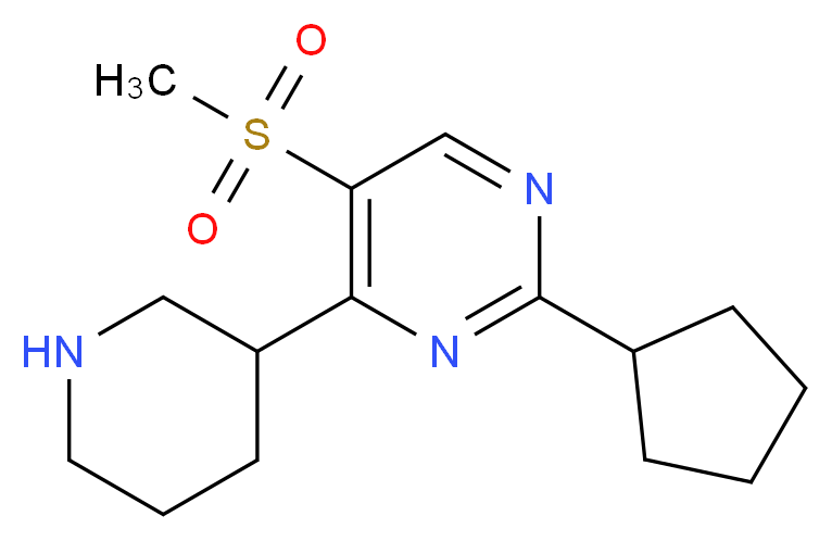 2-cyclopentyl-5-(methylsulfonyl)-4-piperidin-3-ylpyrimidine_Molecular_structure_CAS_)