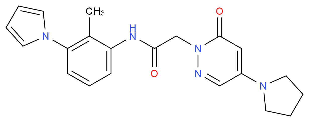 N-[2-methyl-3-(1H-pyrrol-1-yl)phenyl]-2-[6-oxo-4-(1-pyrrolidinyl)-1(6H)-pyridazinyl]acetamide_Molecular_structure_CAS_)