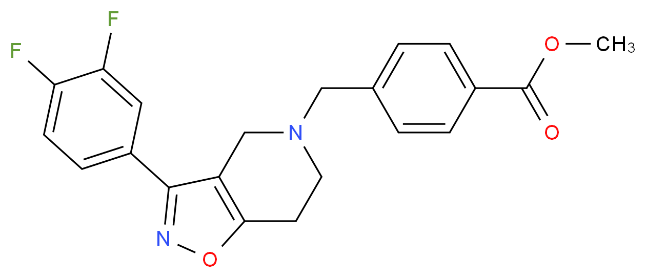 methyl 4-{[3-(3,4-difluorophenyl)-6,7-dihydroisoxazolo[4,5-c]pyridin-5(4H)-yl]methyl}benzoate_Molecular_structure_CAS_)