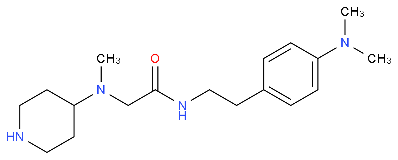 N~1~-{2-[4-(dimethylamino)phenyl]ethyl}-N~2~-methyl-N~2~-piperidin-4-ylglycinamide_Molecular_structure_CAS_)