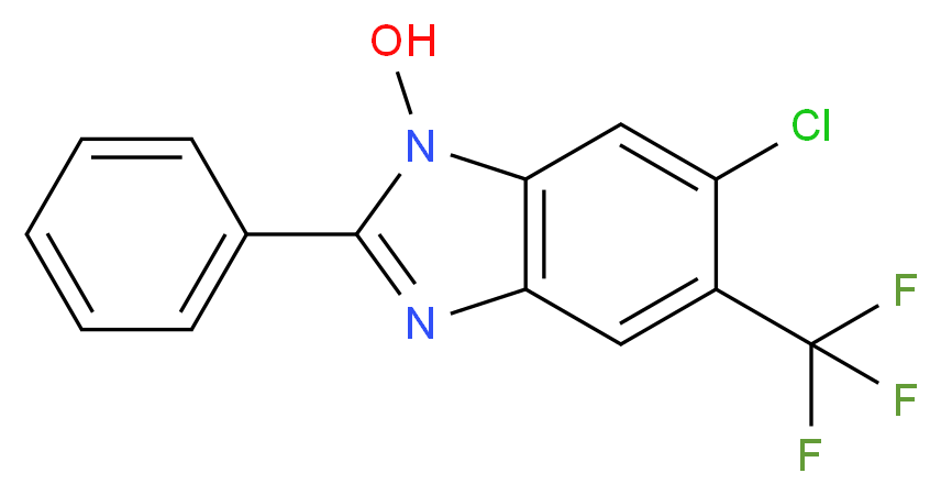 6-Chloro-2-phenyl-5-(trifluoromethyl)-1H-1,3-benzimidazol-1-ol_Molecular_structure_CAS_)