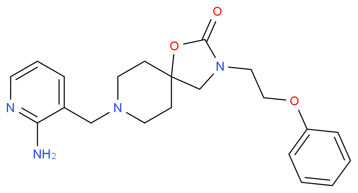 8-[(2-aminopyridin-3-yl)methyl]-3-(2-phenoxyethyl)-1-oxa-3,8-diazaspiro[4.5]decan-2-one_Molecular_structure_CAS_)