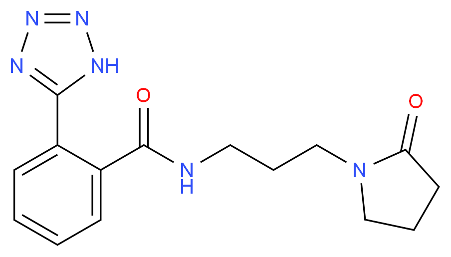 N-[3-(2-oxopyrrolidin-1-yl)propyl]-2-(1H-tetrazol-5-yl)benzamide_Molecular_structure_CAS_)