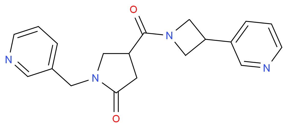 4-{[3-(3-pyridinyl)-1-azetidinyl]carbonyl}-1-(3-pyridinylmethyl)-2-pyrrolidinone_Molecular_structure_CAS_)