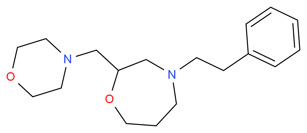 2-(morpholin-4-ylmethyl)-4-(2-phenylethyl)-1,4-oxazepane_Molecular_structure_CAS_)