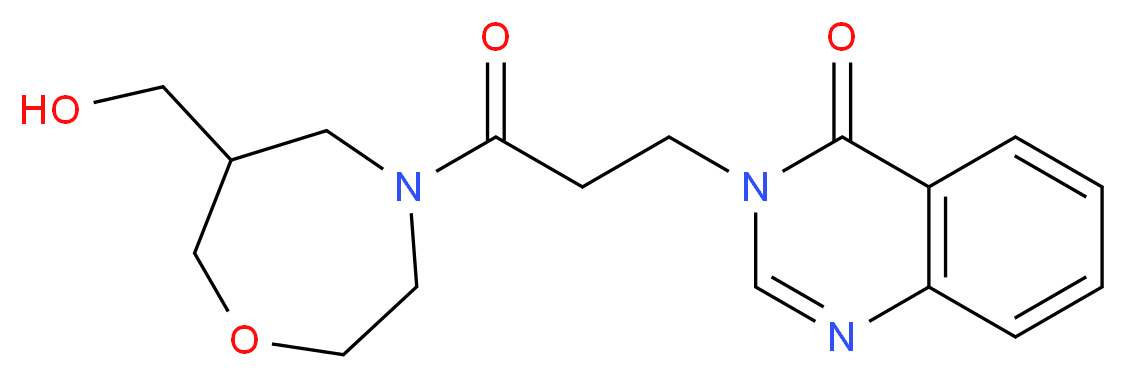 3-{3-[6-(hydroxymethyl)-1,4-oxazepan-4-yl]-3-oxopropyl}quinazolin-4(3H)-one_Molecular_structure_CAS_)