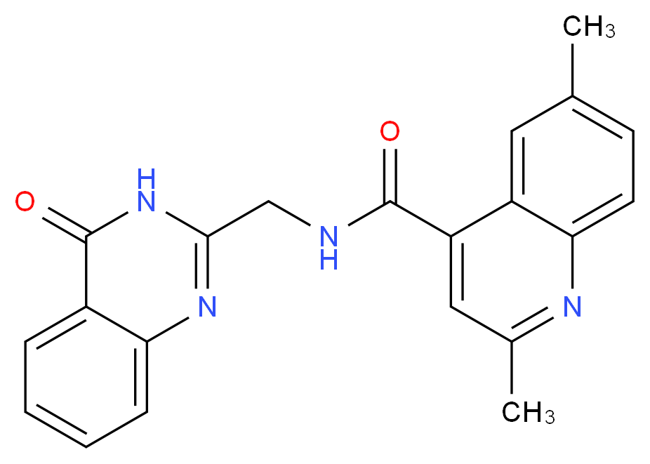 2,6-dimethyl-N-[(4-oxo-3,4-dihydroquinazolin-2-yl)methyl]quinoline-4-carboxamide_Molecular_structure_CAS_)