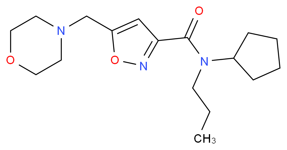 N-cyclopentyl-5-(morpholin-4-ylmethyl)-N-propylisoxazole-3-carboxamide_Molecular_structure_CAS_)