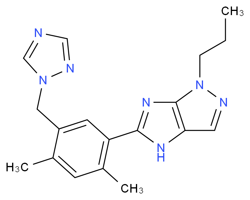 5-[2,4-dimethyl-5-(1H-1,2,4-triazol-1-ylmethyl)phenyl]-1-propyl-1,4-dihydroimidazo[4,5-c]pyrazole_Molecular_structure_CAS_)