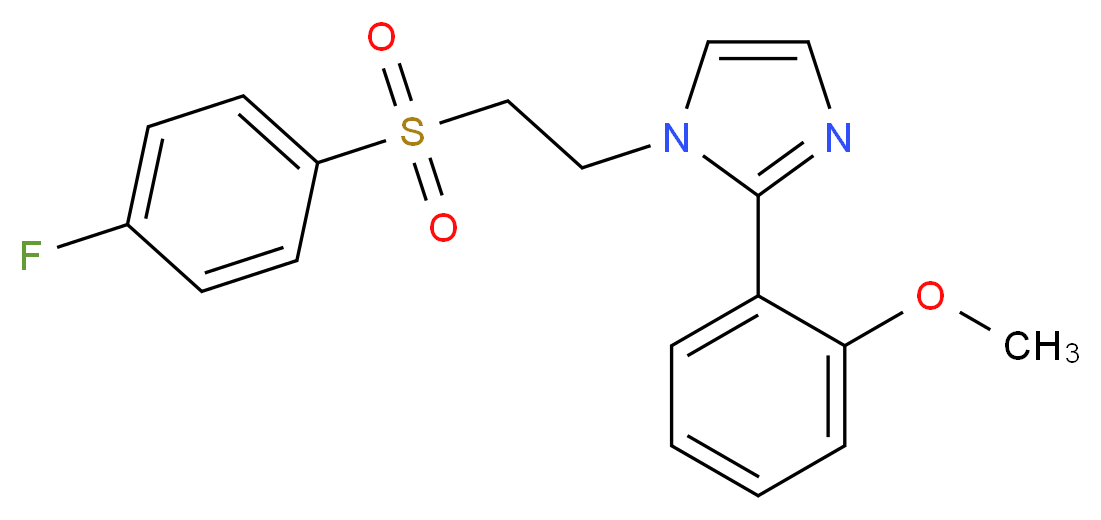 1-{2-[(4-fluorophenyl)sulfonyl]ethyl}-2-(2-methoxyphenyl)-1H-imidazole_Molecular_structure_CAS_)