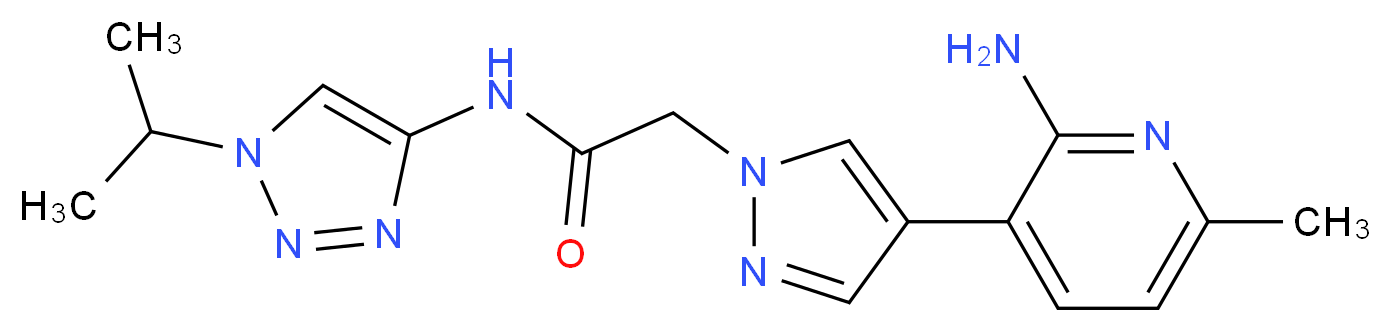 2-[4-(2-amino-6-methylpyridin-3-yl)-1H-pyrazol-1-yl]-N-(1-isopropyl-1H-1,2,3-triazol-4-yl)acetamide_Molecular_structure_CAS_)