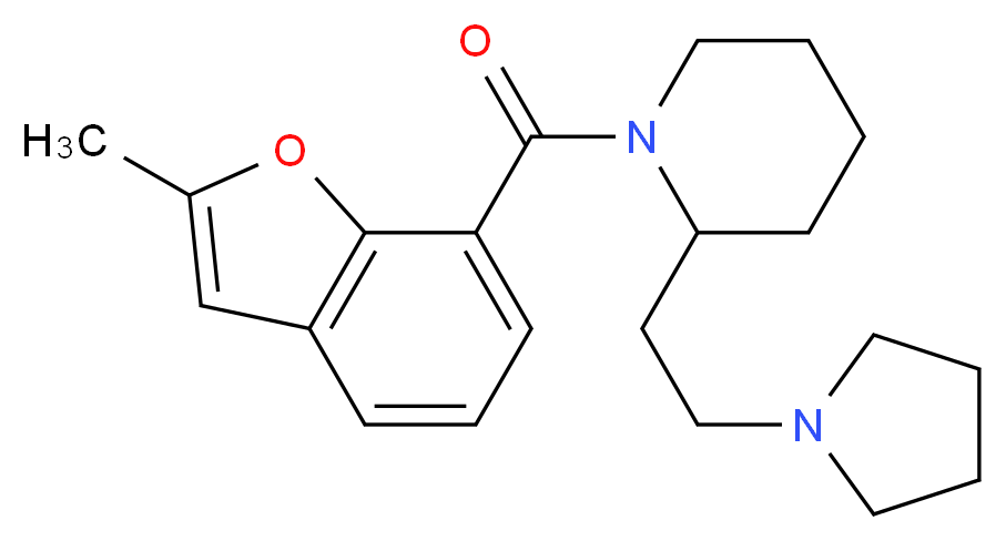 1-[(2-methyl-1-benzofuran-7-yl)carbonyl]-2-[2-(1-pyrrolidinyl)ethyl]piperidine_Molecular_structure_CAS_)