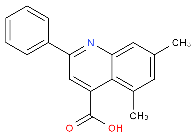 5,7-Dimethyl-2-phenylquinoline-4-carboxylic acid_Molecular_structure_CAS_)