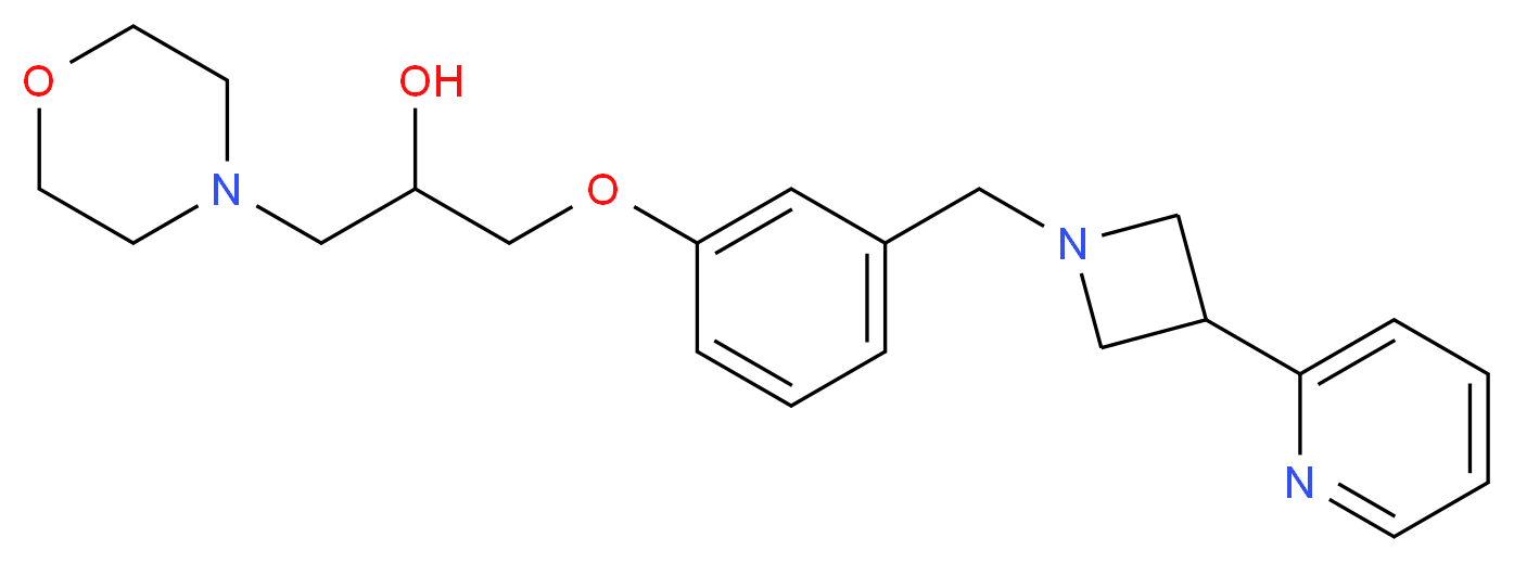 1-morpholin-4-yl-3-{3-[(3-pyridin-2-ylazetidin-1-yl)methyl]phenoxy}propan-2-ol_Molecular_structure_CAS_)