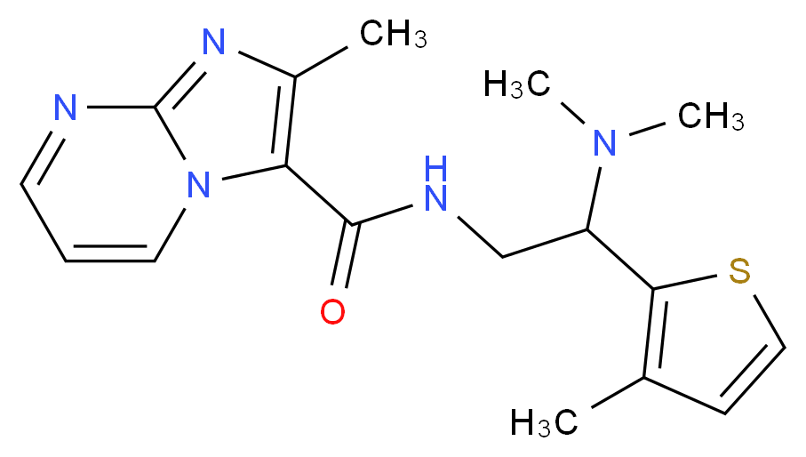 N-[2-(dimethylamino)-2-(3-methyl-2-thienyl)ethyl]-2-methylimidazo[1,2-a]pyrimidine-3-carboxamide_Molecular_structure_CAS_)
