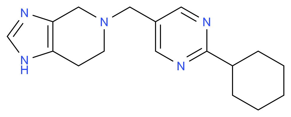 5-[(2-cyclohexylpyrimidin-5-yl)methyl]-4,5,6,7-tetrahydro-1H-imidazo[4,5-c]pyridine_Molecular_structure_CAS_)