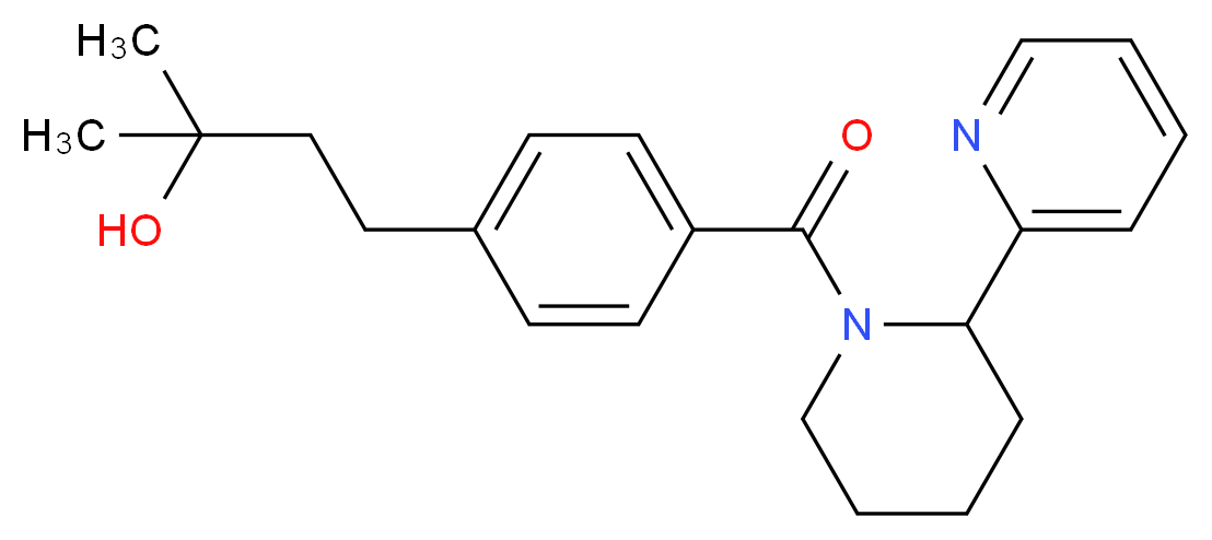 2-methyl-4-(4-{[2-(2-pyridinyl)-1-piperidinyl]carbonyl}phenyl)-2-butanol_Molecular_structure_CAS_)