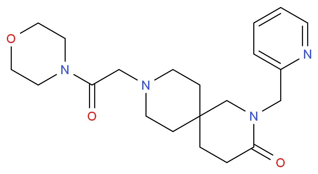 9-(2-morpholin-4-yl-2-oxoethyl)-2-(pyridin-2-ylmethyl)-2,9-diazaspiro[5.5]undecan-3-one_Molecular_structure_CAS_)