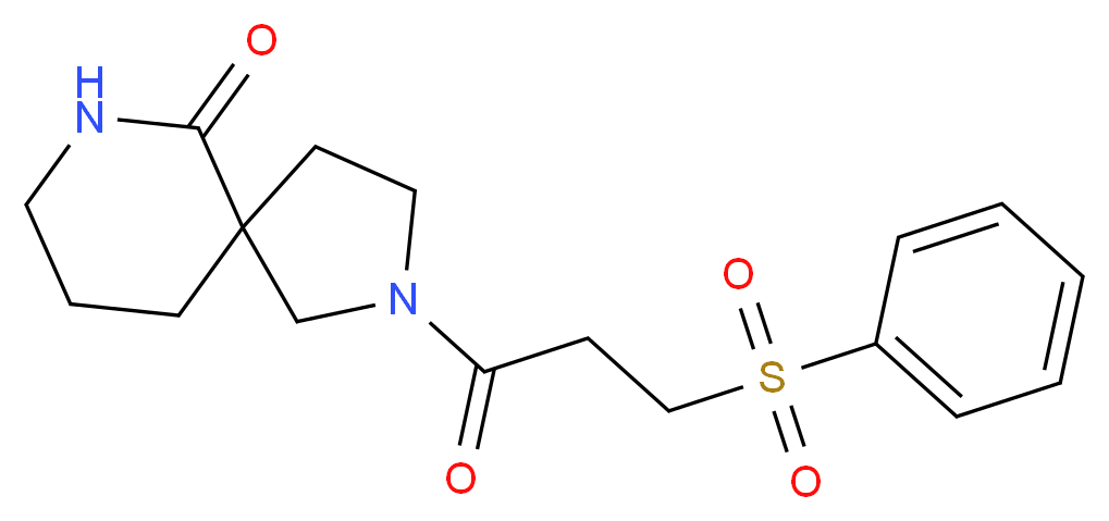 2-[3-(phenylsulfonyl)propanoyl]-2,7-diazaspiro[4.5]decan-6-one_Molecular_structure_CAS_)