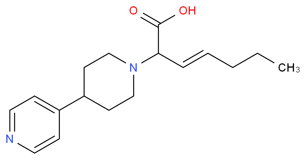 (3E)-2-(4-pyridin-4-ylpiperidin-1-yl)hept-3-enoic acid_Molecular_structure_CAS_)