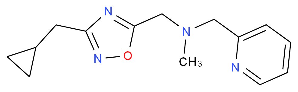 1-[3-(cyclopropylmethyl)-1,2,4-oxadiazol-5-yl]-N-methyl-N-(2-pyridinylmethyl)methanamine_Molecular_structure_CAS_)