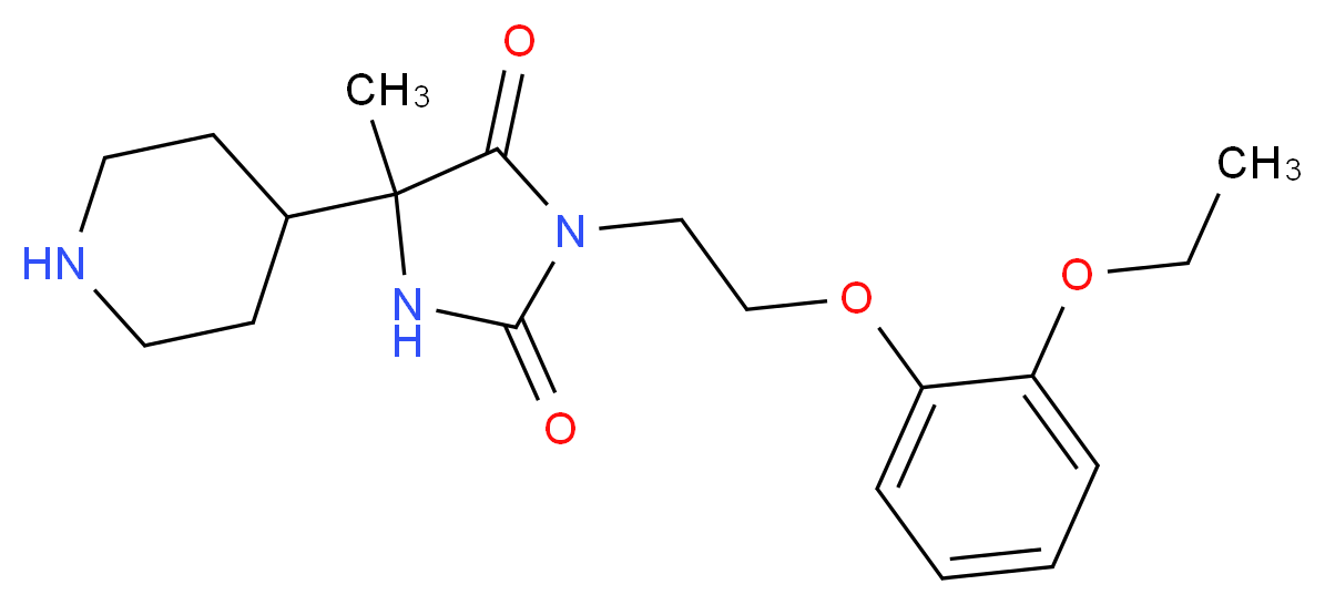 3-[2-(2-ethoxyphenoxy)ethyl]-5-methyl-5-piperidin-4-ylimidazolidine-2,4-dione_Molecular_structure_CAS_)