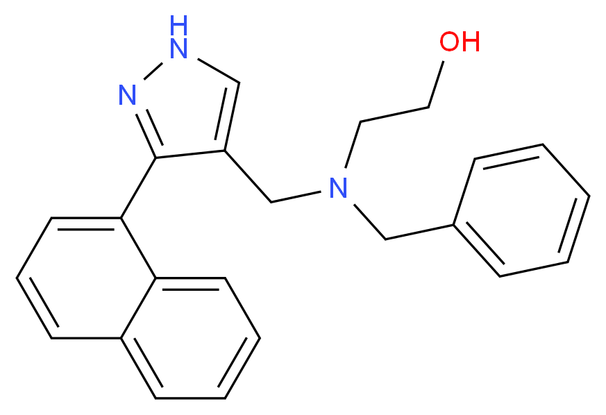 2-(benzyl{[3-(1-naphthyl)-1H-pyrazol-4-yl]methyl}amino)ethanol_Molecular_structure_CAS_)