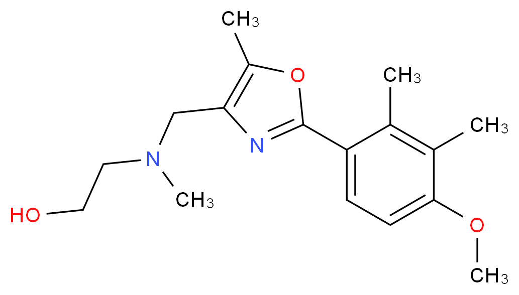 2-[{[2-(4-methoxy-2,3-dimethylphenyl)-5-methyl-1,3-oxazol-4-yl]methyl}(methyl)amino]ethanol_Molecular_structure_CAS_)