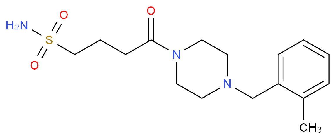 4-[4-(2-methylbenzyl)-1-piperazinyl]-4-oxo-1-butanesulfonamide_Molecular_structure_CAS_)