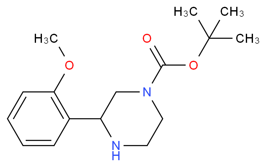 3-(2-METHOXY-PHENYL)-PIPERAZINE-1-CARBOXYLIC ACID TERT-BUTYL ESTER_Molecular_structure_CAS_886768-01-0)