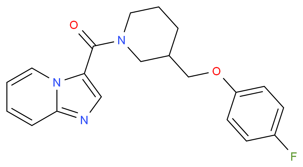 3-({3-[(4-fluorophenoxy)methyl]-1-piperidinyl}carbonyl)imidazo[1,2-a]pyridine_Molecular_structure_CAS_)