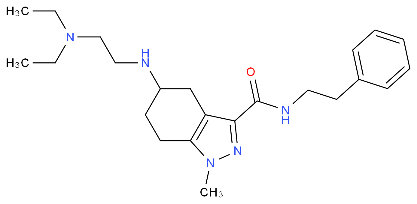 5-{[2-(diethylamino)ethyl]amino}-1-methyl-N-(2-phenylethyl)-4,5,6,7-tetrahydro-1H-indazole-3-carboxamide_Molecular_structure_CAS_)