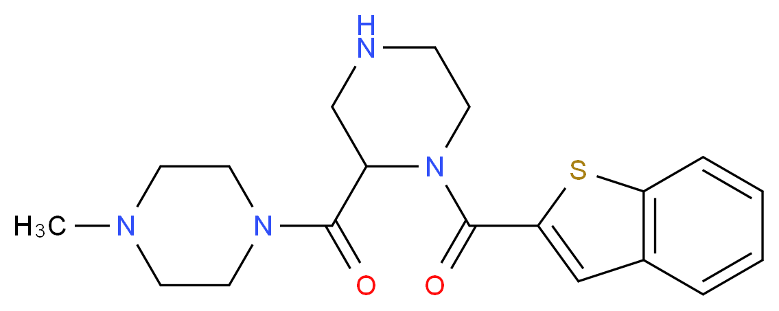 1-(1-benzothien-2-ylcarbonyl)-2-[(4-methyl-1-piperazinyl)carbonyl]piperazine_Molecular_structure_CAS_)