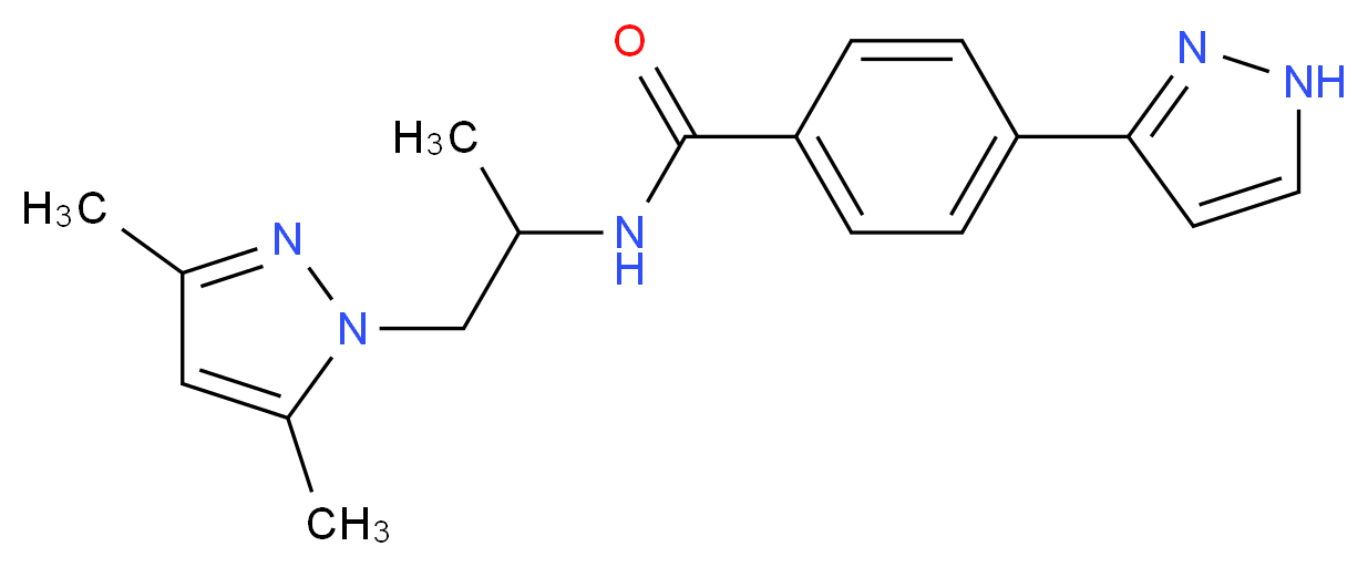 N-[2-(3,5-dimethyl-1H-pyrazol-1-yl)-1-methylethyl]-4-(1H-pyrazol-3-yl)benzamide_Molecular_structure_CAS_)