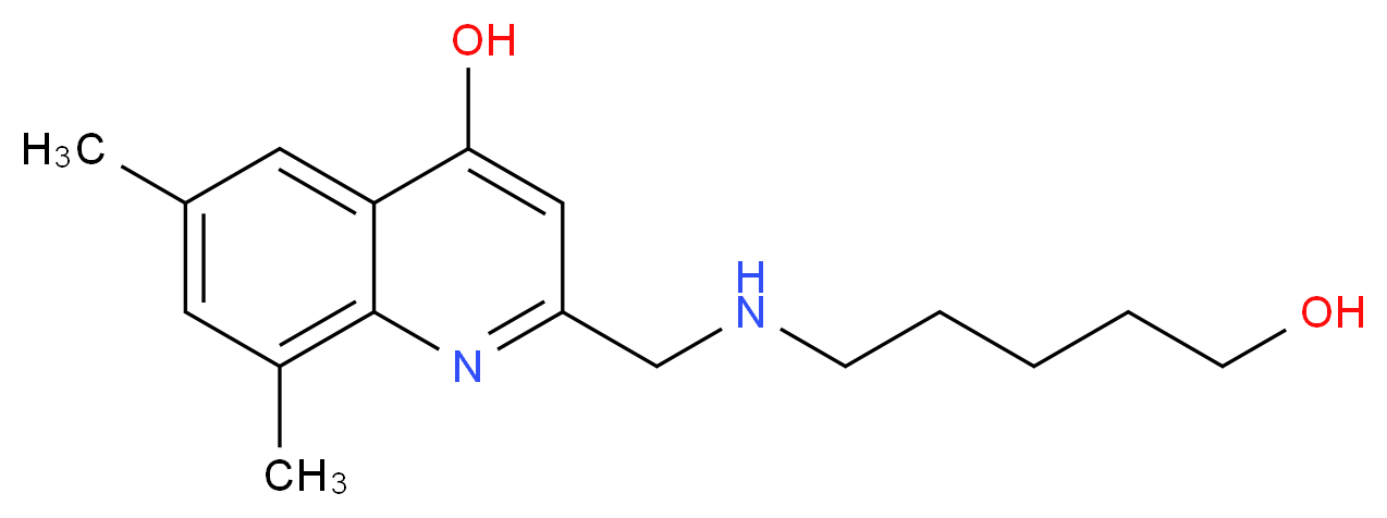 2-{[(5-hydroxypentyl)amino]methyl}-6,8-dimethylquinolin-4-ol_Molecular_structure_CAS_)