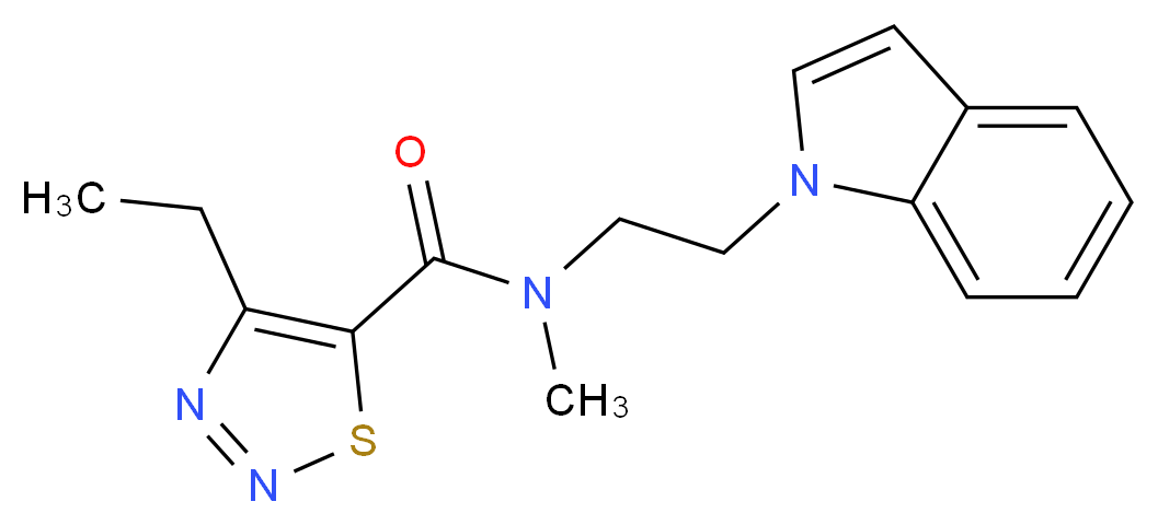 4-ethyl-N-[2-(1H-indol-1-yl)ethyl]-N-methyl-1,2,3-thiadiazole-5-carboxamide_Molecular_structure_CAS_)