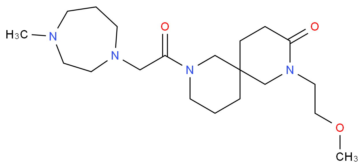 2-(2-methoxyethyl)-8-[(4-methyl-1,4-diazepan-1-yl)acetyl]-2,8-diazaspiro[5.5]undecan-3-one_Molecular_structure_CAS_)