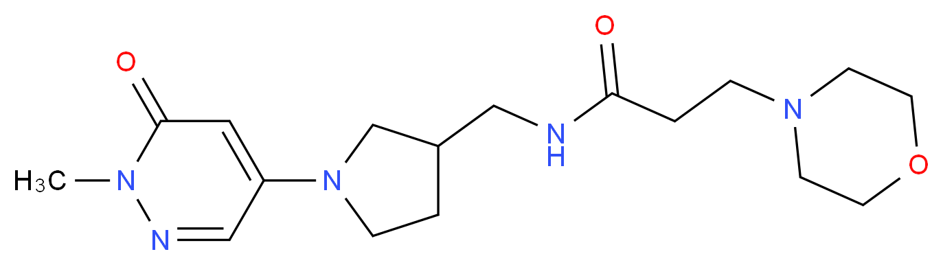 N-{[1-(1-methyl-6-oxo-1,6-dihydro-4-pyridazinyl)-3-pyrrolidinyl]methyl}-3-(4-morpholinyl)propanamide_Molecular_structure_CAS_)