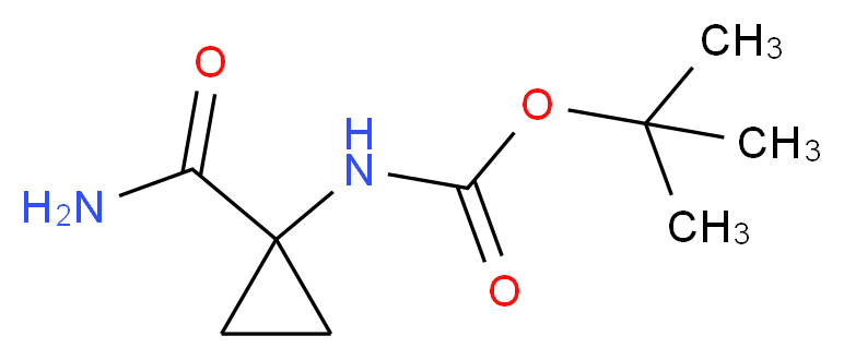 tert-butyl N-(1-carbamoylcyclopropyl)carbamate_Molecular_structure_CAS_)