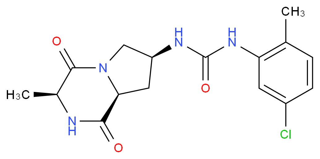 N-(5-chloro-2-methylphenyl)-N'-[(3S,7S,8aS)-3-methyl-1,4-dioxooctahydropyrrolo[1,2-a]pyrazin-7-yl]urea_Molecular_structure_CAS_)